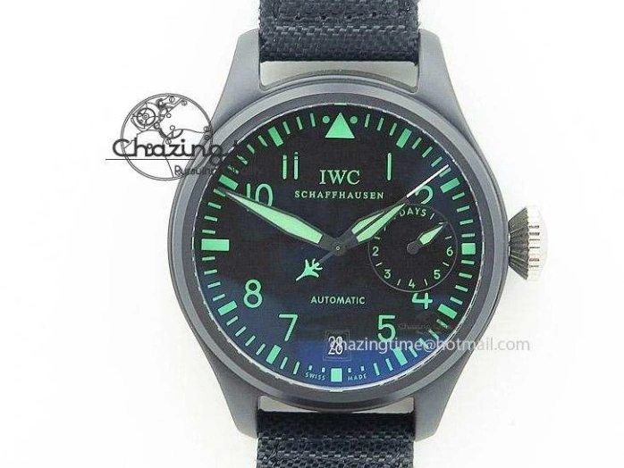 MIROTIME 0321 Pilot Chrono IW377726 ZF 1:1 Best Edition Green Dial on Brown Leather Strap A Trendsetting 7125